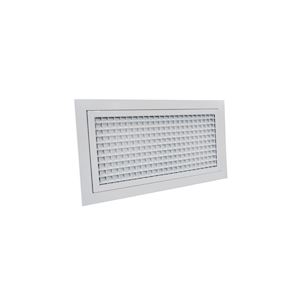  Grille de reprise porte-filtre aluminium blanc mate 400 x 200 mm - filtre inclus - 400x400px